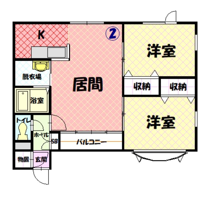 ワーハウス２００１１０２間取図