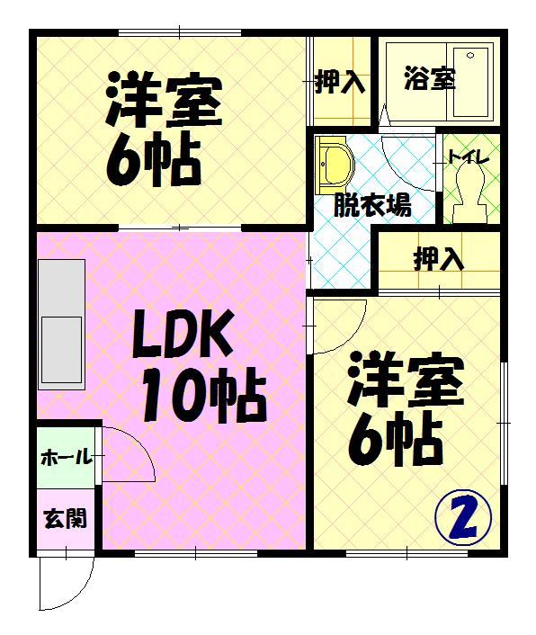 サンコート神楽102間取図