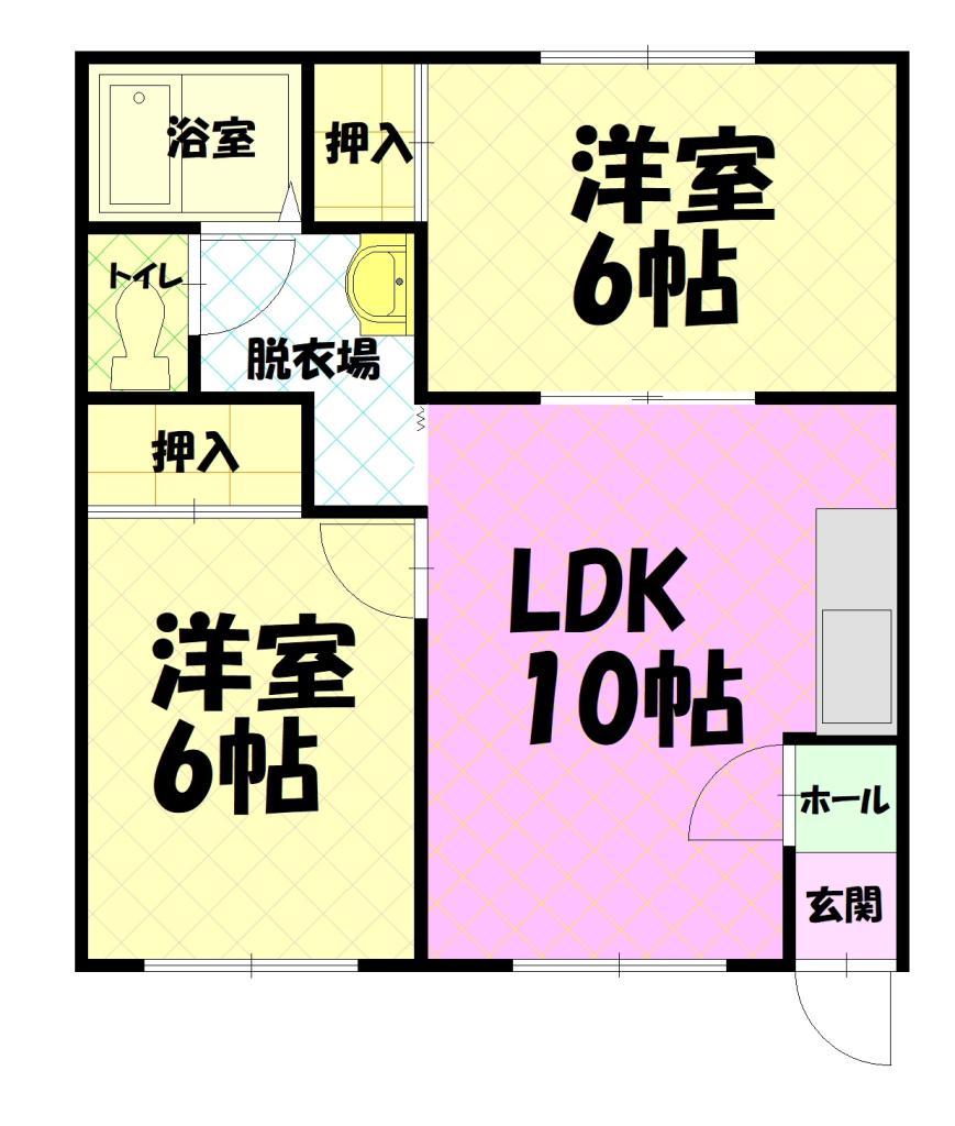 サンコート神楽２０３間取図