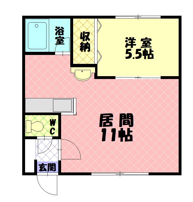 ヴィラハッピネスＣ２０２間取図