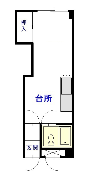 旭祥ハイツ2B間取図