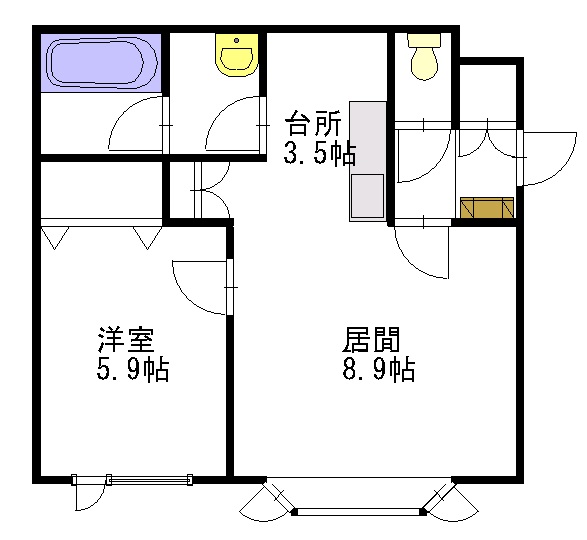 ディヴェールⅡ２０１間取図