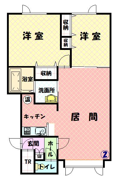 花夢Ⅰ102間取図