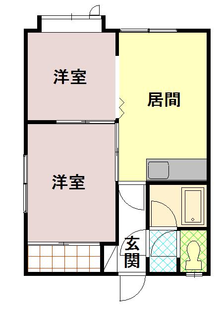 コーポたかはし２０６間取図