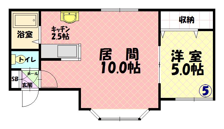 ウエストＮ２０５間取図