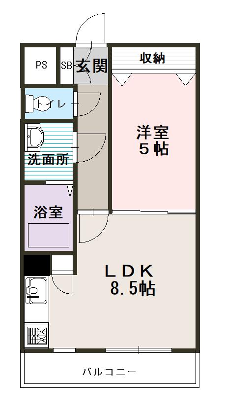 コートライベル107間取図
