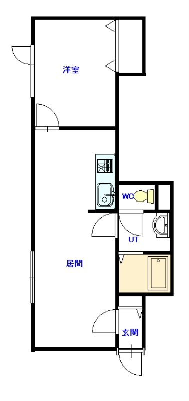 レイトンハウスⅡ１０１間取図