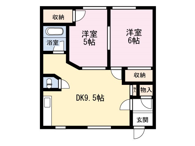 ルナハイツ２０２間取図