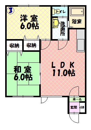 ノースコート１９203間取図