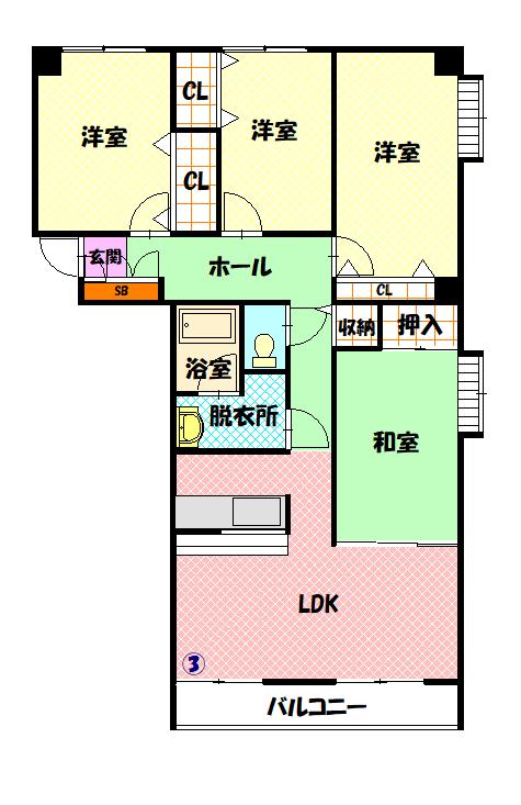 トーアパレス豊岡903間取図