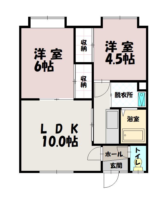 コーポ雅203間取図