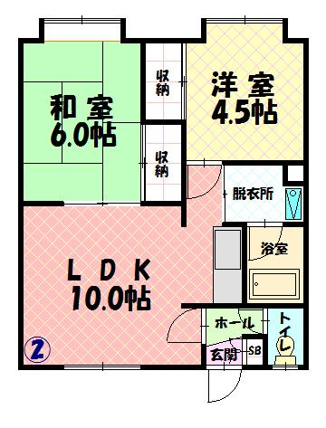 コーポ雅102間取図