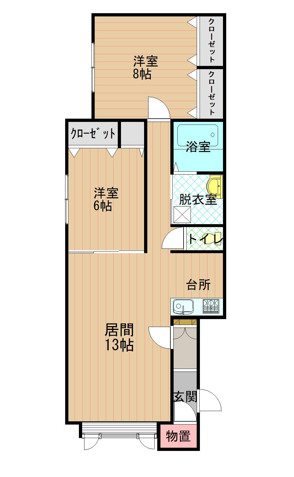 エルモⅡ２０３間取図