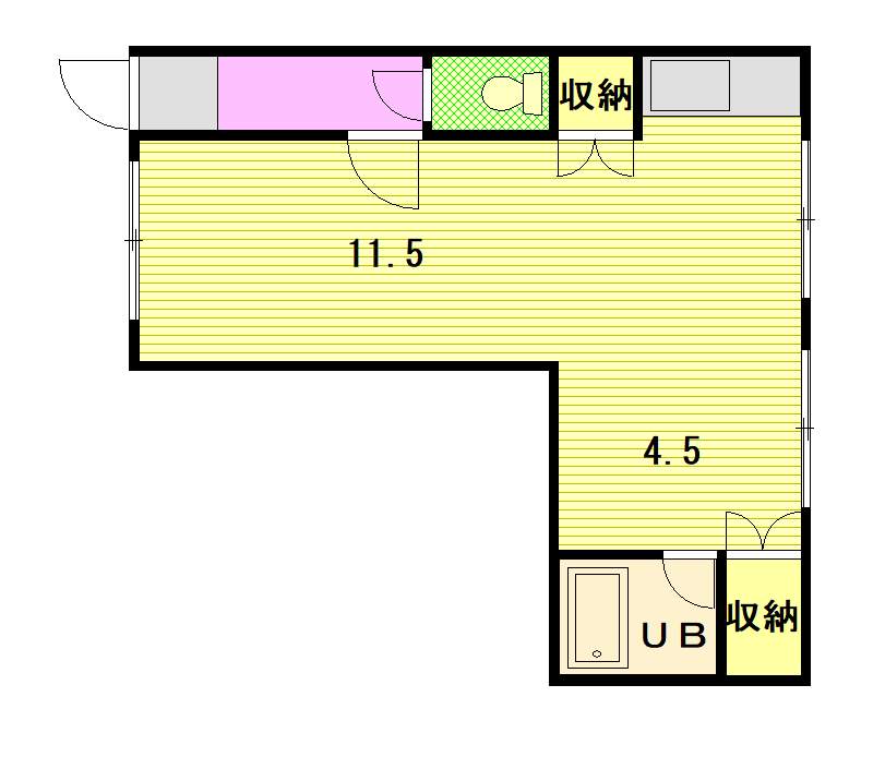 パラドールＢ２０５間取図