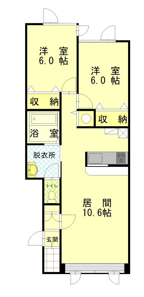 レヴェントン２０３間取図