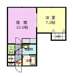 リバティ花咲１０８間取図