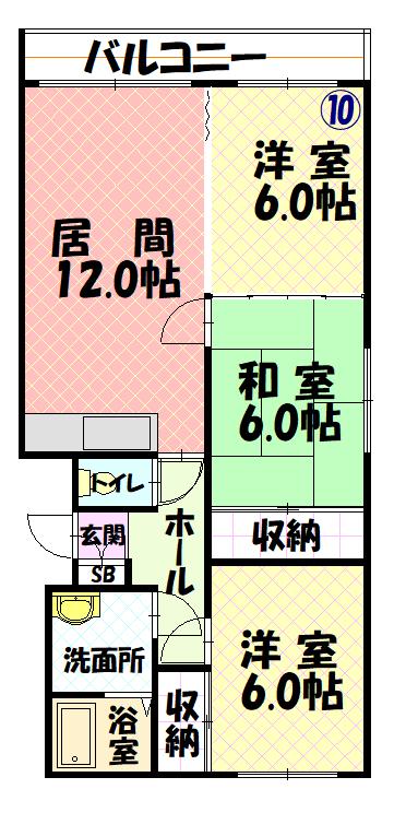 ハイエスト近文310間取図