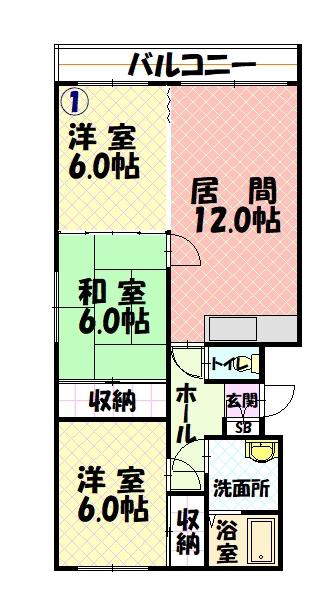 ハイエスト近文３０１間取図