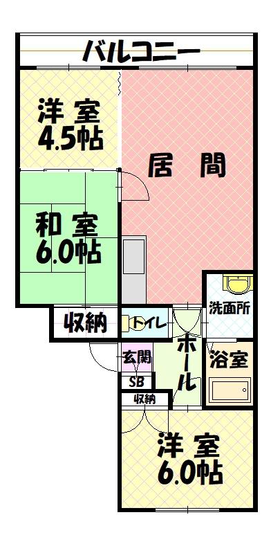 ハイエスト近文205間取図