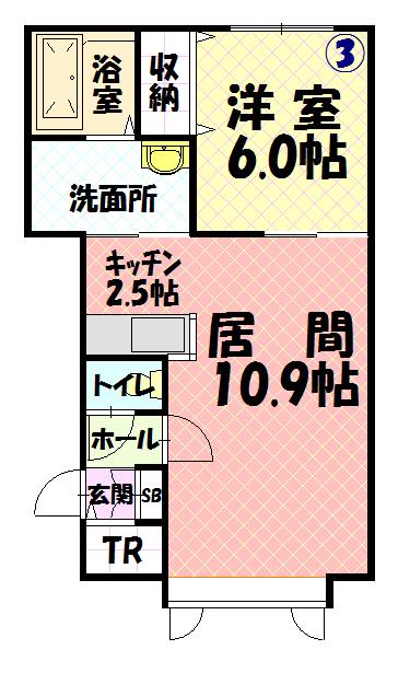 ラテラＡ２０３間取図