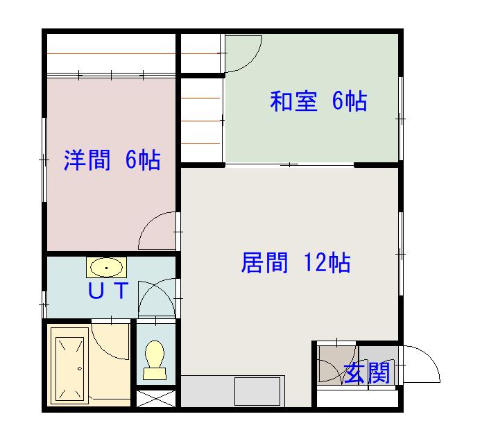 スガワラマンションＡ106間取図
