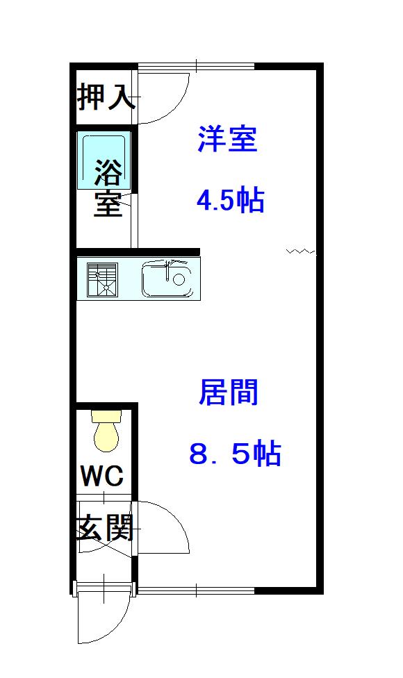 リバーサイドハウスＡ２０７間取図