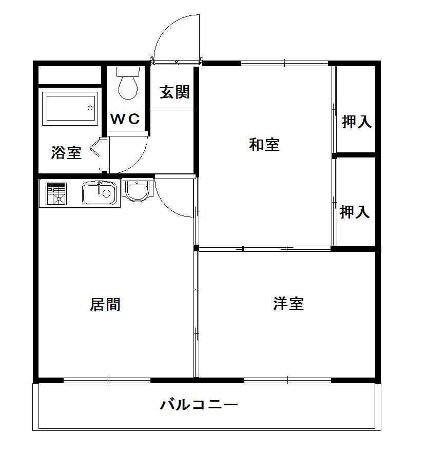 エステート宮下２６Ｂ２０３間取図