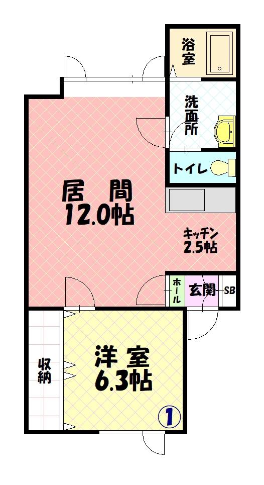 イーストヒル２１０１間取図