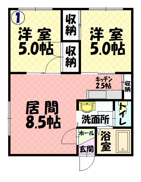 メゾンドエイシン201間取図