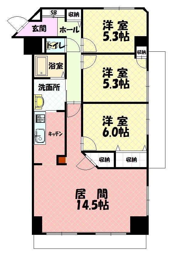 オークヒルズ2.6308間取図