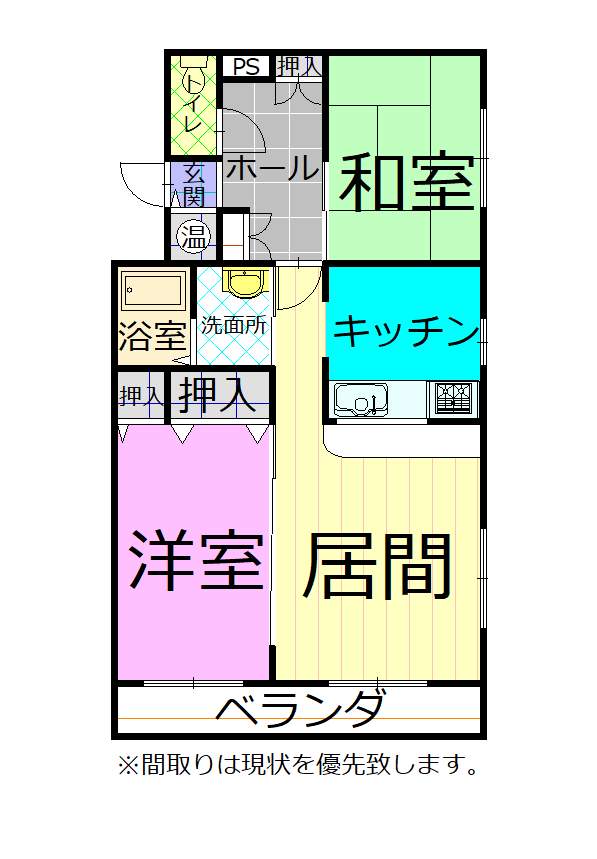 レジデンスすみのい１０１間取図