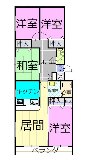 レジデンスすみのい407間取図