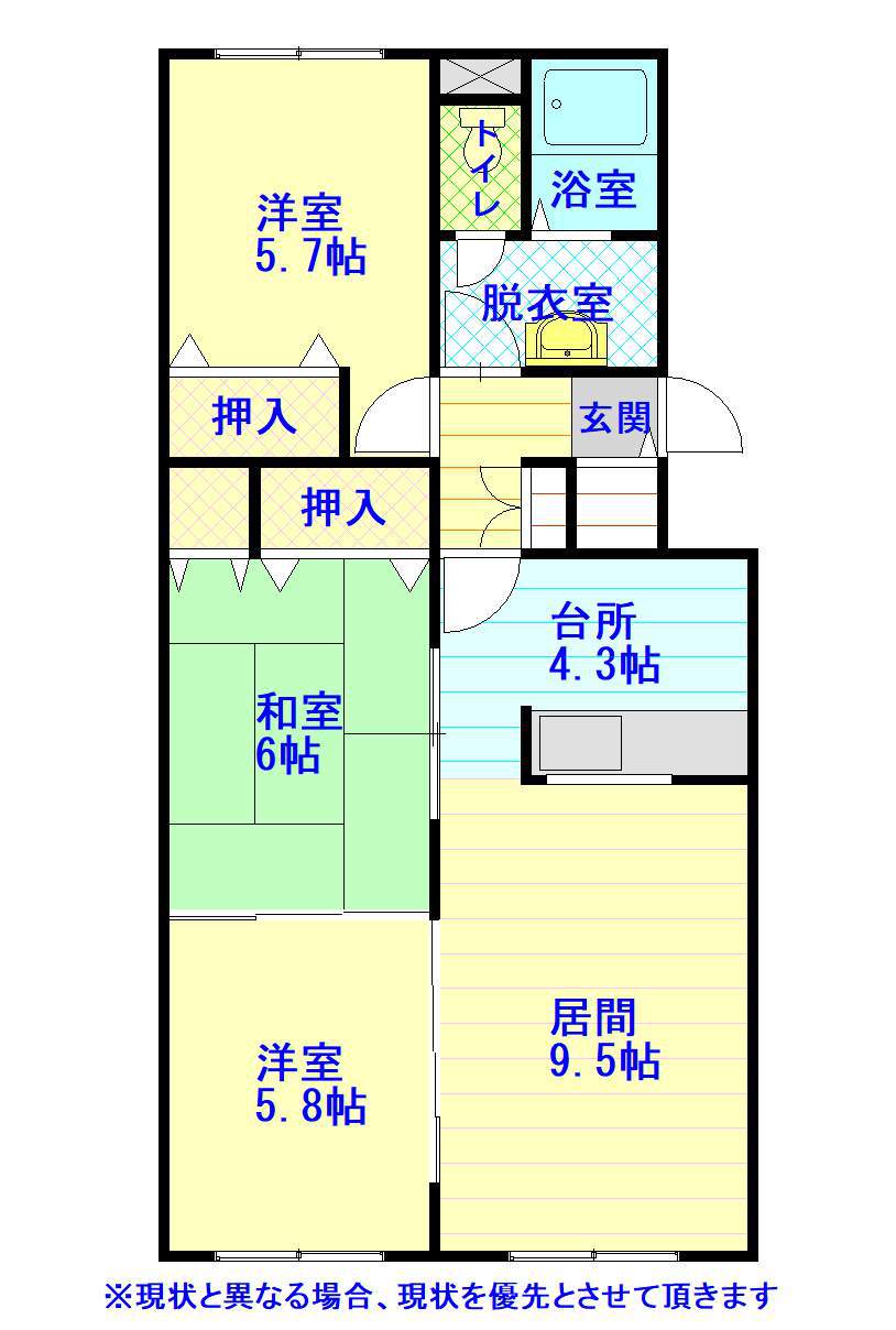 レジデンスすみのい202間取図