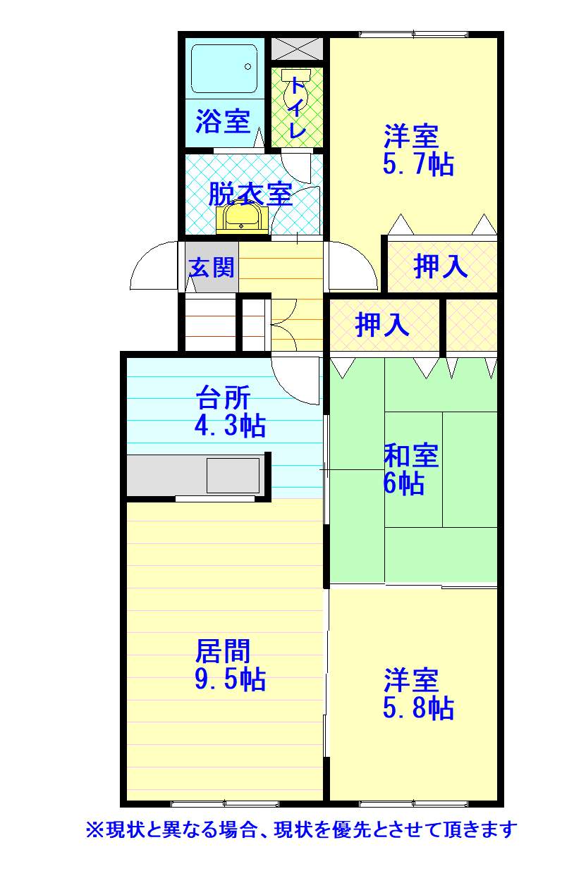 レジデンスすみのい406間取図