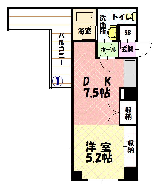 ユニベール701間取図