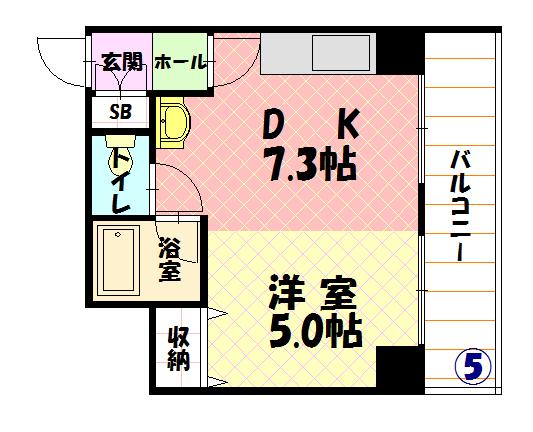 ユニベール605間取図