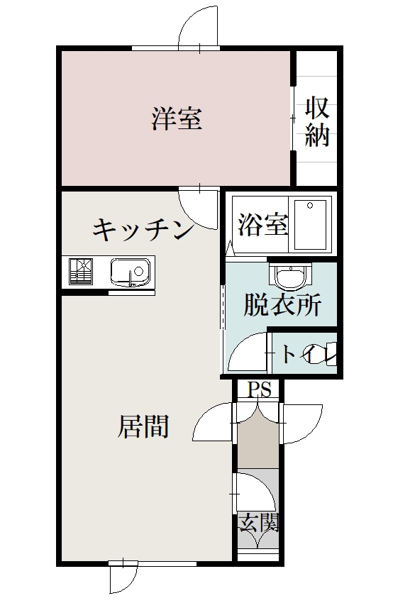 川端トムテＡ２０２間取図