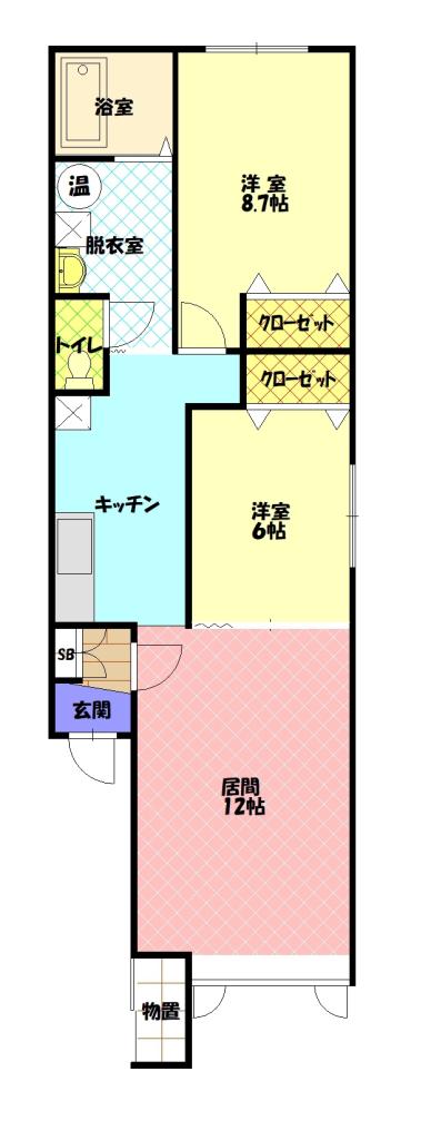 アスティ４６イースト２０２間取図