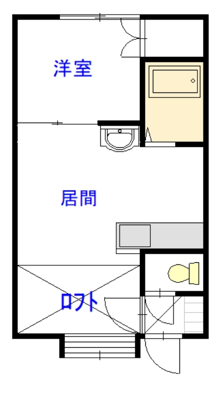 ロイヤルタウンE棟205間取図