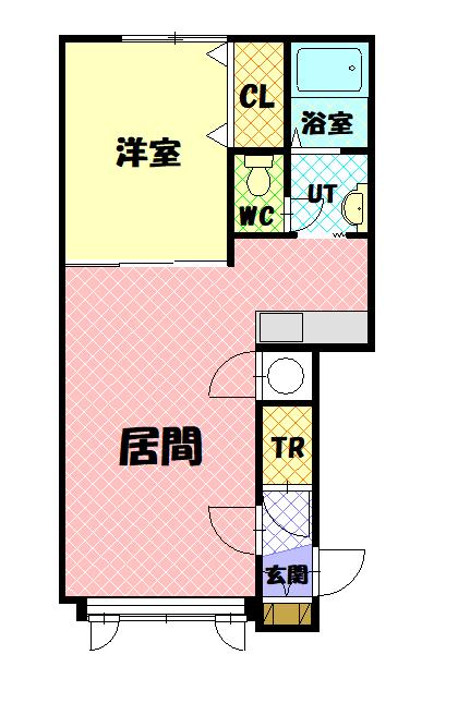 プレズィール豊岡Ｂ208間取図