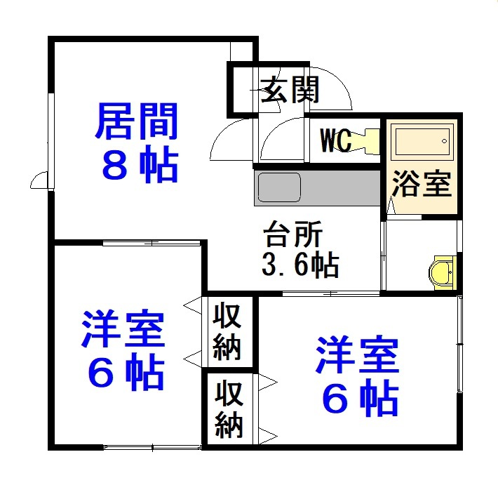 アヴァンティＡ棟１０１間取図
