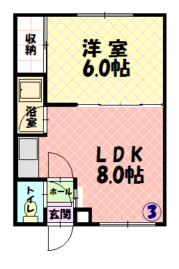 Viale203間取図