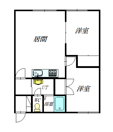 クオリス柴２０３間取図