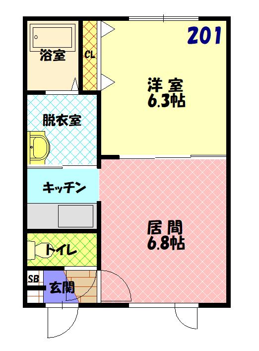 フルハウス201間取図
