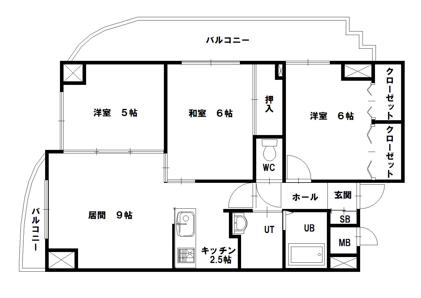 ノルテ６条通弐番館０６０５間取図