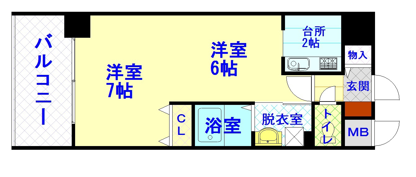 ノルテ６条通弐番館1003間取図
