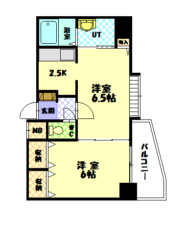 ノルテ６条通弐番館0901間取図