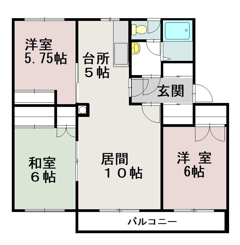春光ユニバーサルマンション106間取図
