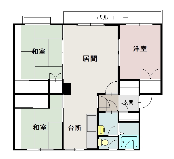 春光ユニバーサルマンション１０１間取図