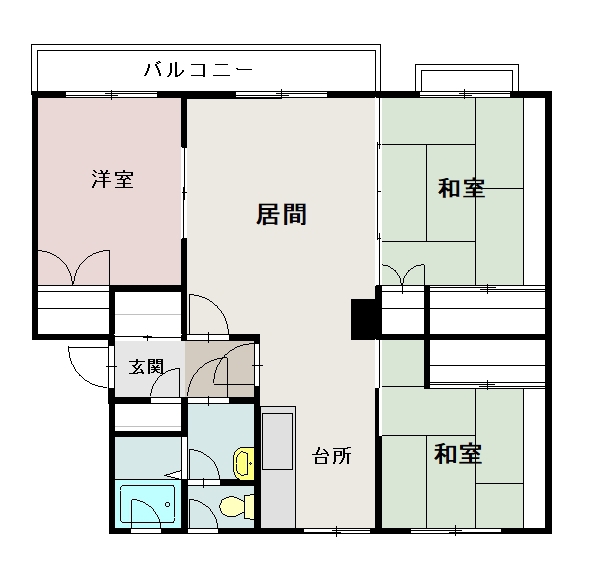 春光ユニバーサルマンション202間取図